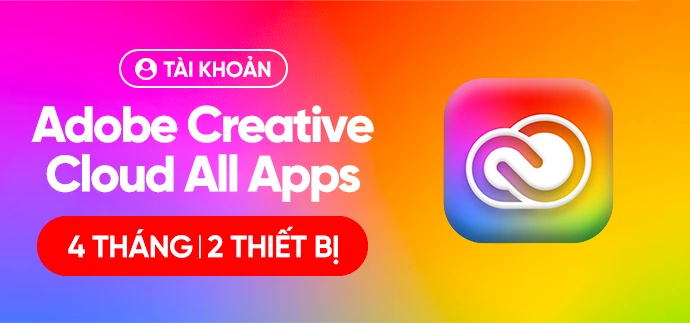 Tài Khoản Adobe Creative Cloud All Apps 4 Tháng